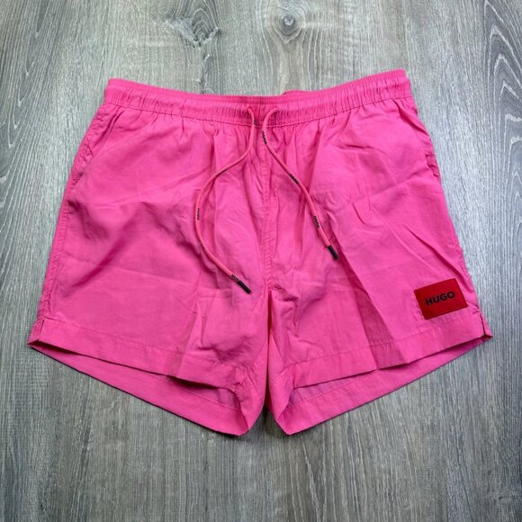 Hugo Men's Pink Dominica Trunks Quick Dry Open Swimwear Shorts Size XL - Picture 1 of 15